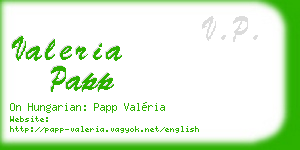 valeria papp business card