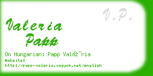 valeria papp business card